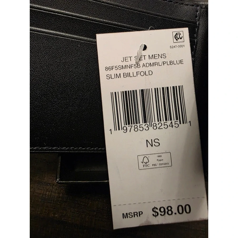 Michael Kors Jet Set Mens Slim Billfold Wallet Admiral Blue 86F5SMNF5B NEW